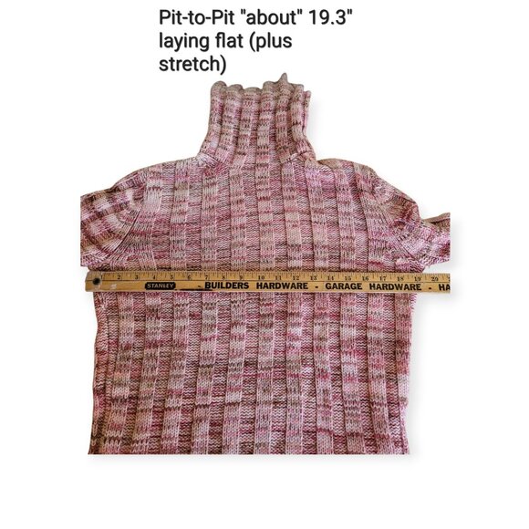 Banana Republic vintage pink 100% merino wool turtleneck sweater size M EUC - Picture 4 of 8